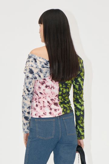 Stine Goya One Shoulder Long Sleeve Top Top Dizzy Foliage