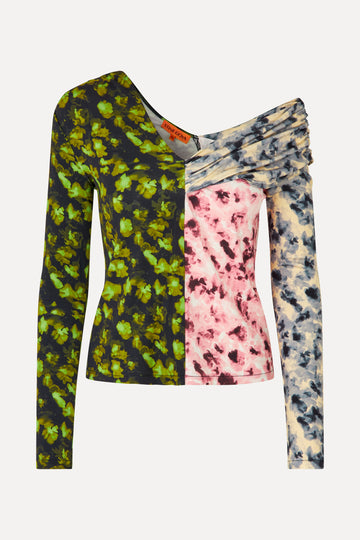 Stine Goya One Shoulder Long Sleeve Top Top Dizzy Foliage
