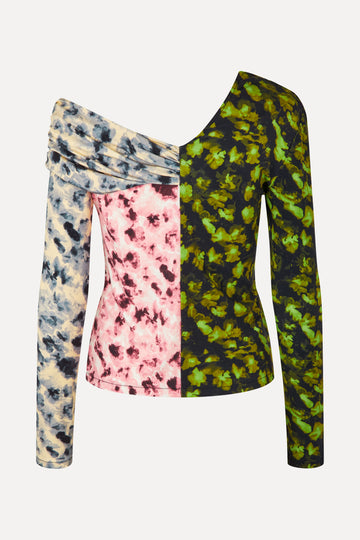 Stine Goya One Shoulder Long Sleeve Top Top Dizzy Foliage