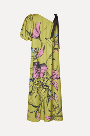 Stine Goya One Sleeve Maxi Dress w/Bow Strap Dress Pencil Garden