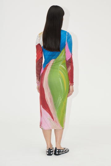 Stine Goya Pullover Long Sleeve Midi Dress Dress Hands