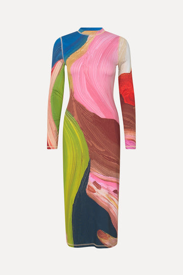 Stine Goya Pullover Long Sleeve Midi Dress Dress Hands
