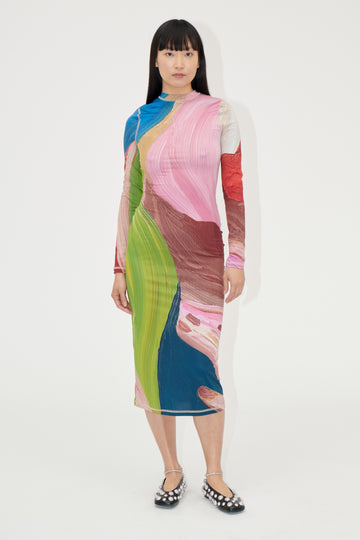 Stine Goya Pullover Long Sleeve Midi Dress Dress Hands