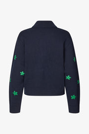 Stine Goya Relief Knit Polo Knit Relief Knitted Flowers