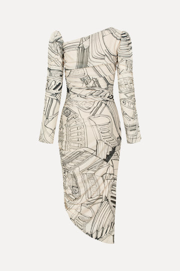 Stine Goya Rouched Midi Dress Dress Fineline Staircase