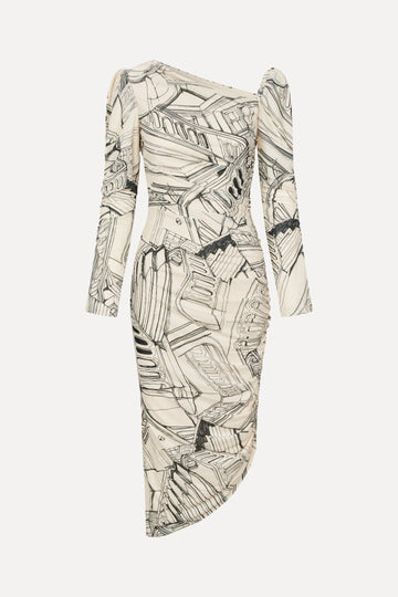 Stine Goya Rouched Midi Dress Dress Fineline Staircase