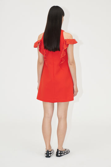 Stine Goya Ruffle Sleeve Mini Dress Dress Berry