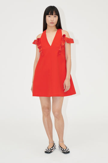 Stine Goya Ruffle Sleeve Mini Dress Dress Berry