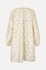 Stine Goya Ruffled Romantic Mini Dress Dress Sakura Check Pink