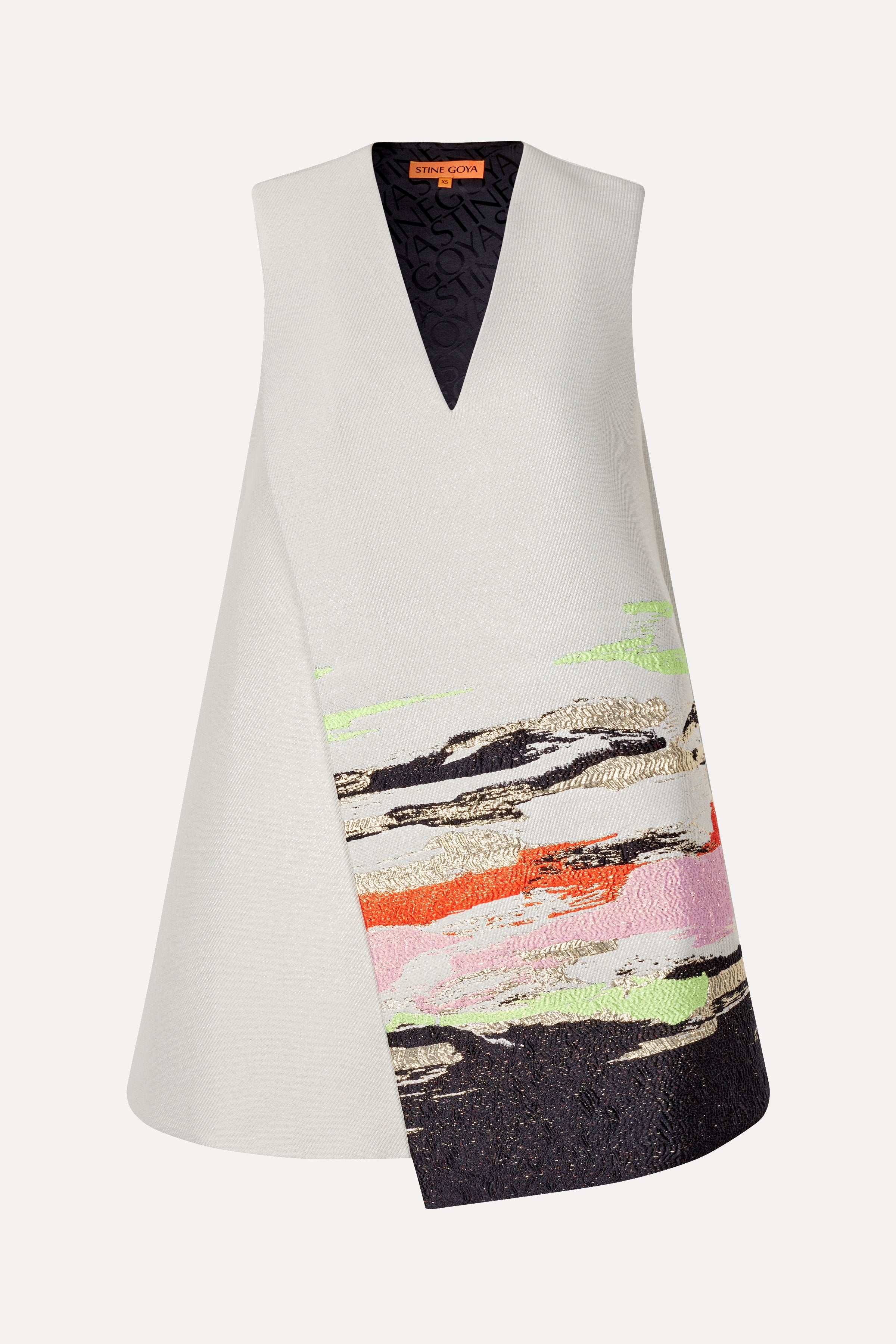 Stine Goya グラフィック袖のロングコート Long Sleeve Midi Dress - Watercolor Bloom Maxi - Stine Goya