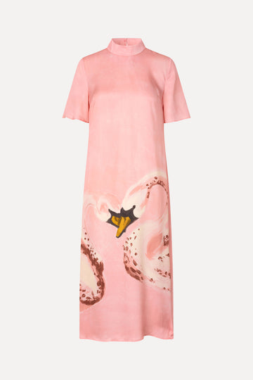 Stine Goya Short Sleeve Midi Dress Dress Swans