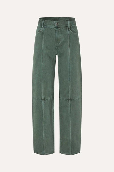 Structured Long Pants - Dark Green - Stine Goya