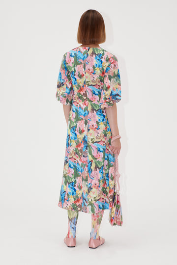 Stine Goya Three-Quarter Sleeve Midi Dress Dress Loves Me, Loves Me Not