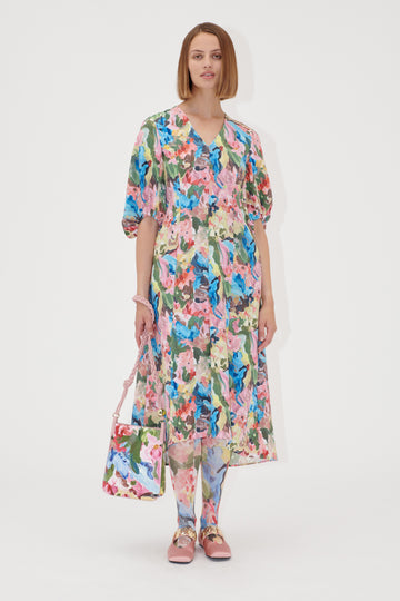 Stine Goya Three-Quarter Sleeve Midi Dress Dress Loves Me, Loves Me Not