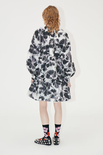 Stine Goya Tier Voluminous Ruffle Mini Dress Dress Anemone Jacquard
