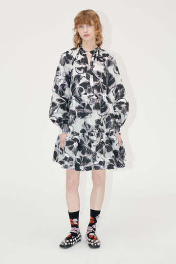 Stine Goya Tier Voluminous Ruffle Mini Dress Dress Anemone Jacquard