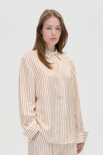 Stine Goya Turn-Up Oversized Shirt Top Symmetry In Cream