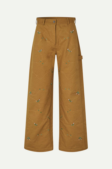 Utility Workwear Pants - Wild Flower Beads - Stine Goya