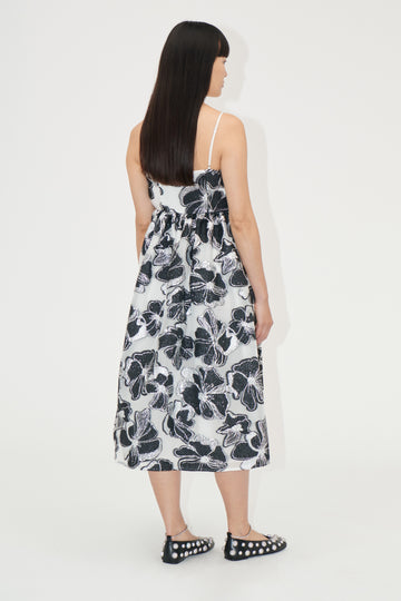 Stine Goya Voluminous Gathered Midi Dress Dress Anemone Jacquard