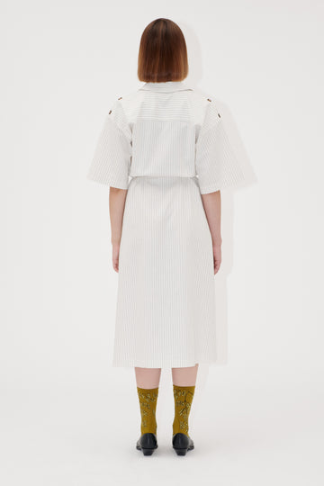 Stine Goya Workwear Midi Dress Dress Mimosa Stripe